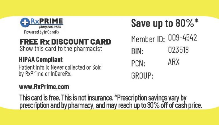 Free Prescription Discount Card Savings | RX Prime